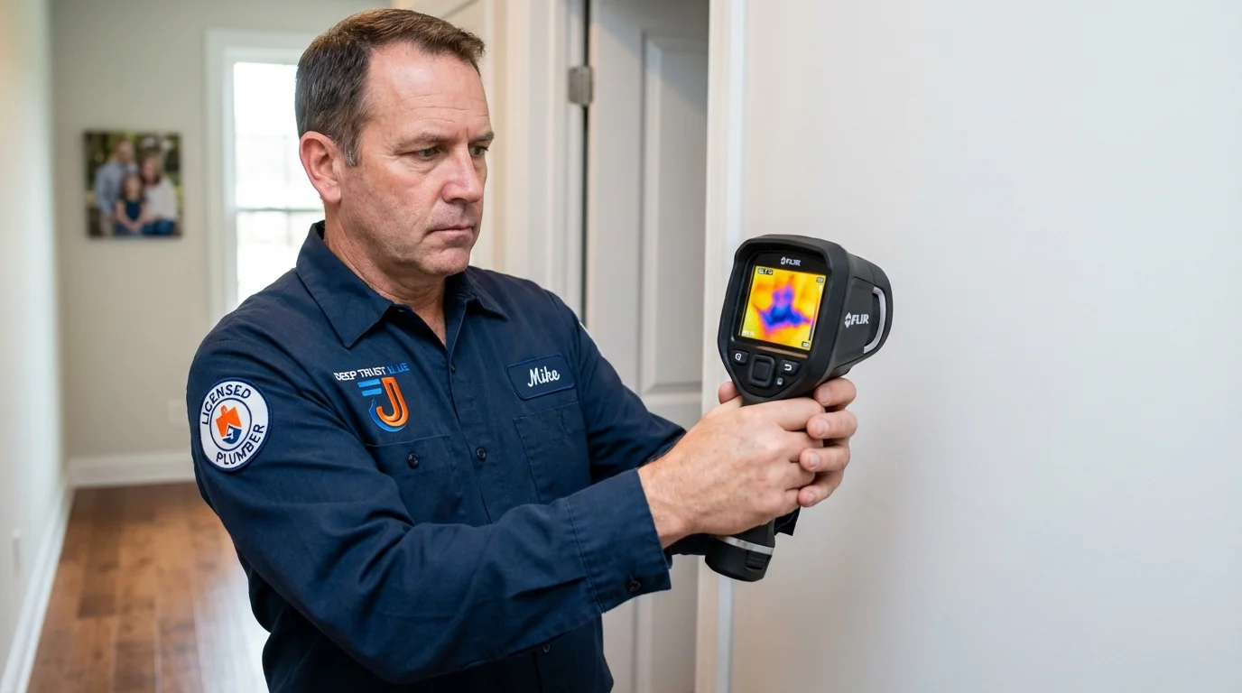 Thermal imaging leak detection by Johns Plumbing LLC in Kalona